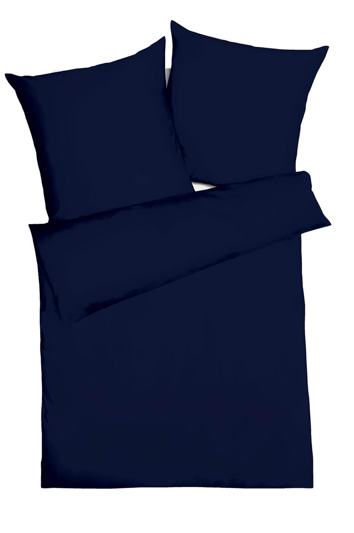 POSTELJNINA UNI 200/200 cm saten temno modra  - temno modra, Basics, tekstil (200/200cm) - Kaeppel