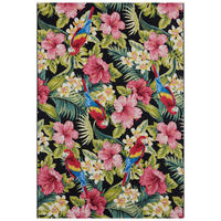 OUTDOORTEPPICH 80/165 cm Flair Multicolor, Schwarz  - Multicolor/Schwarz, Design, Kunststoff (80/165cm) - Hanse Home
