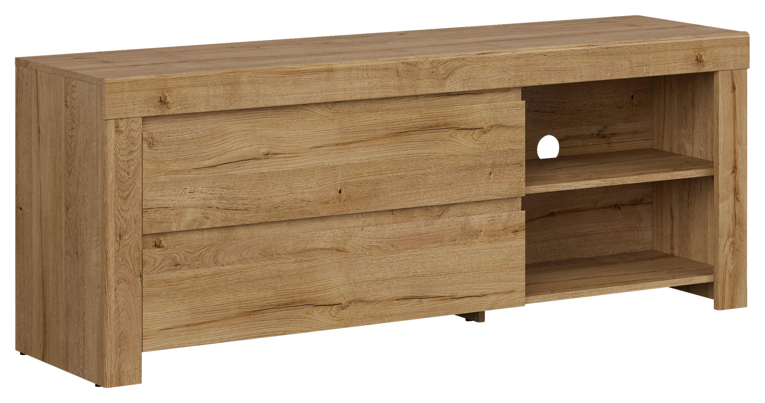 LOWBOARD 156/60,5/42 cm  - Eichefarben/Erlefarben, Design, Holzwerkstoff/Kunststoff (156/60,5/42cm)