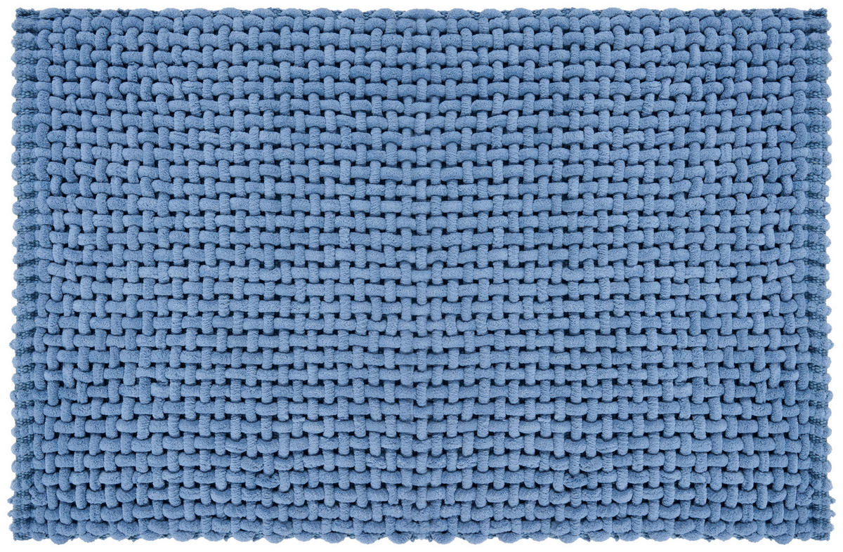 KOUPELNOVÁ PŘEDLOŽKA, 60/90 cm - modrá, Design, textil/plast (60/90cm) - Esposa