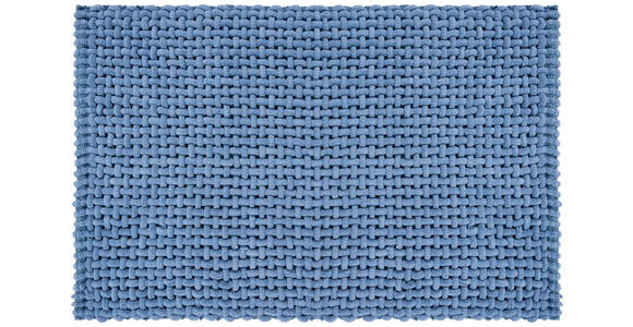 BADEMATTE  60/90 cm  Blau   - Blau, Design, Kunststoff/Textil (60/90cm) - Esposa