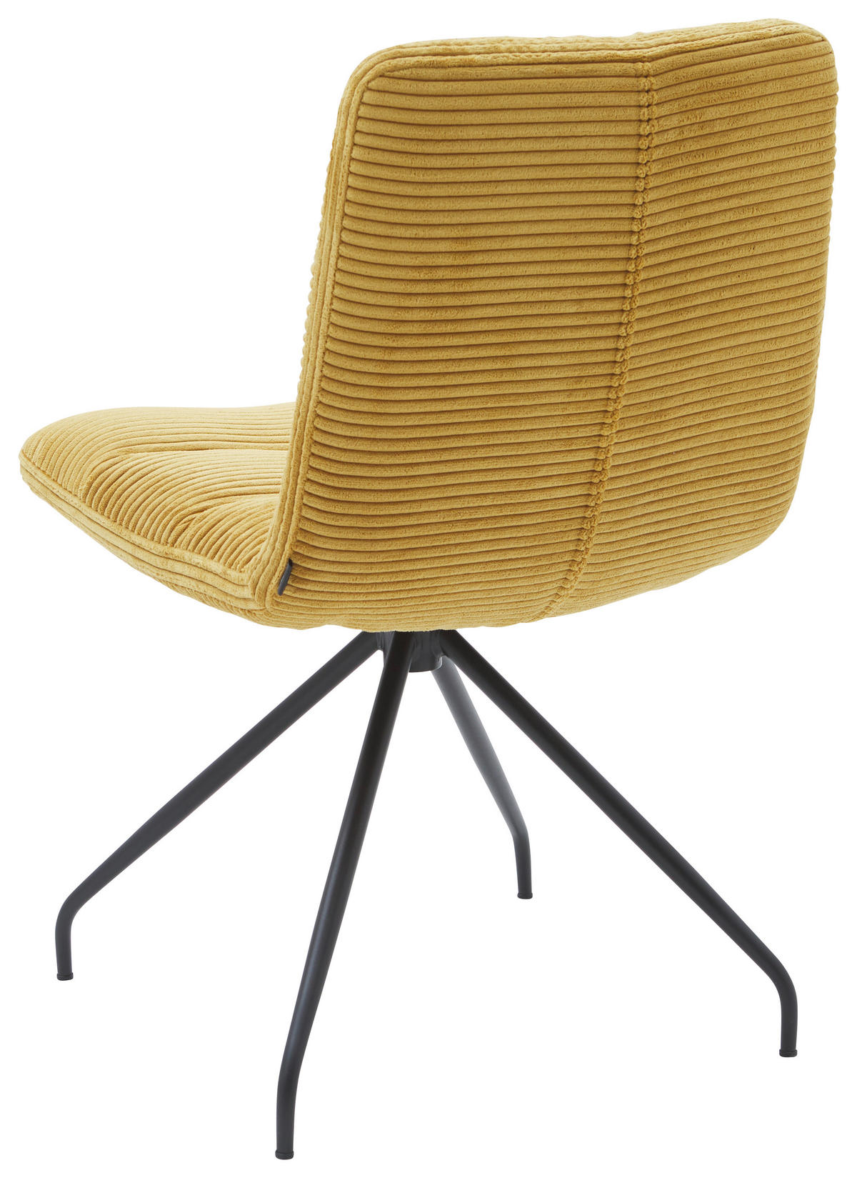 STUHL  in Cord  - Gelb/Schwarz, Design, Textil/Metall (52/88/66cm) - Dieter Knoll