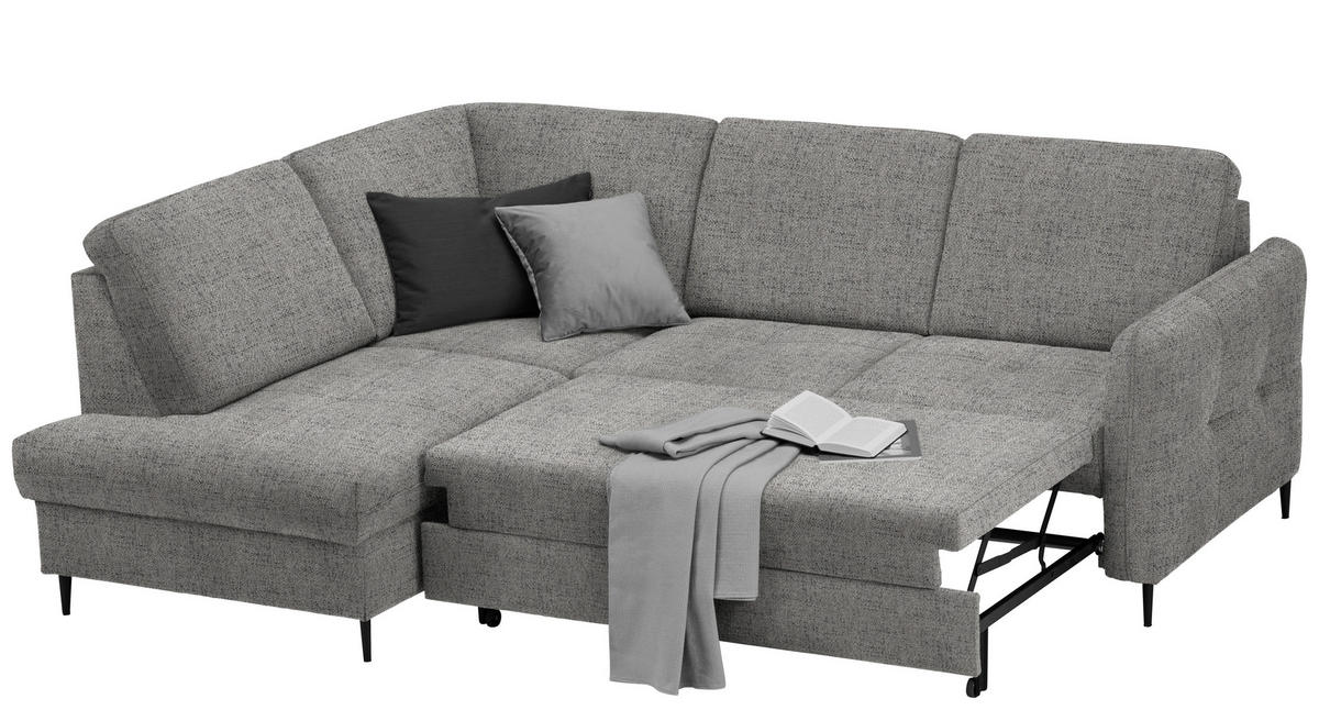 KUTNA GARNITURA tekstil  boje grafita   - boje grafita/crna, Moderno, tekstil/drvo (184/241cm) - Carryhome