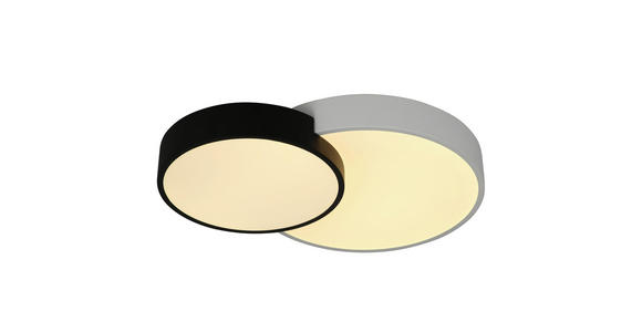 LED-DECKENLEUCHTE 55/40/12,7 cm - Schwarz/Weiß, Design, Kunststoff/Metall (55/40/12,7cm) - Ambiente