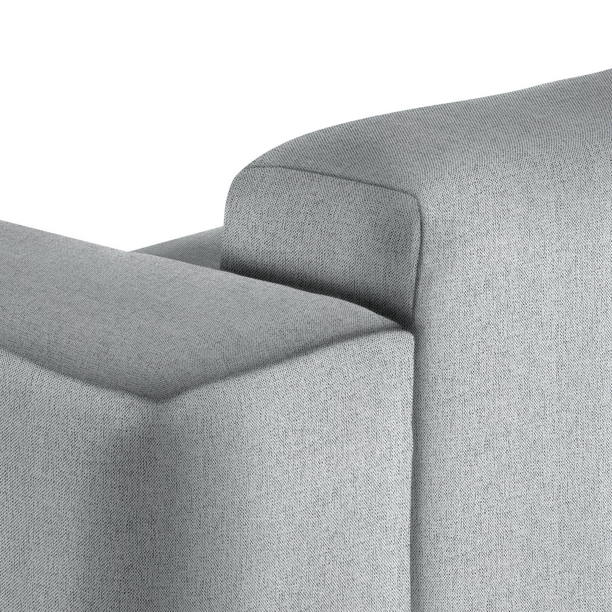 ECKSOFA Grau Webstoff Rücken echt  - Schwarz/Grau, Design, Kunststoff/Textil (171/290cm) - home24