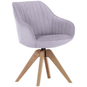 ŽIDLE, textil, světle šedá, - barvy dubu/světle šedá, Design, dřevo/textil (60/83/65cm) - Hom`in