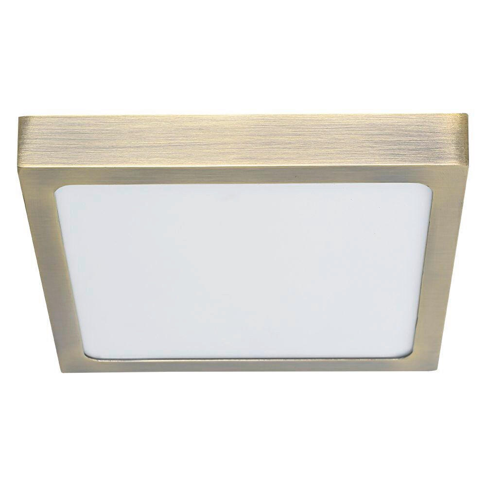 PLAFONIERĂ CU LED - alămiu, Basics, metal (30/2.5/30cm)