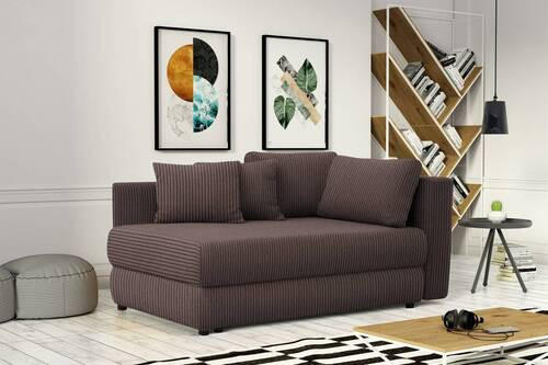 RÉCAMIERE Braun Cord  - Schwarz/Braun, Design, Kunststoff/Textil (171/71-88/93cm) - Cantus