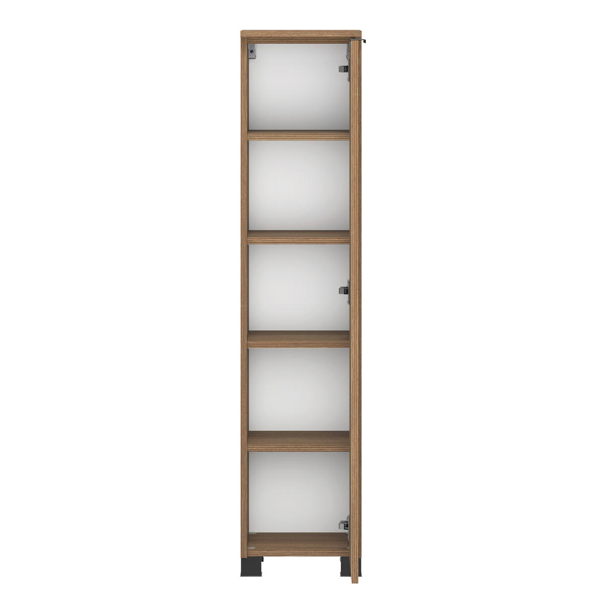 MIDISCHRANK 30/130/27 cm  - Dunkelbraun/Schwarz, Natur, Holzwerkstoff/Kunststoff (30/130/27cm) - Held