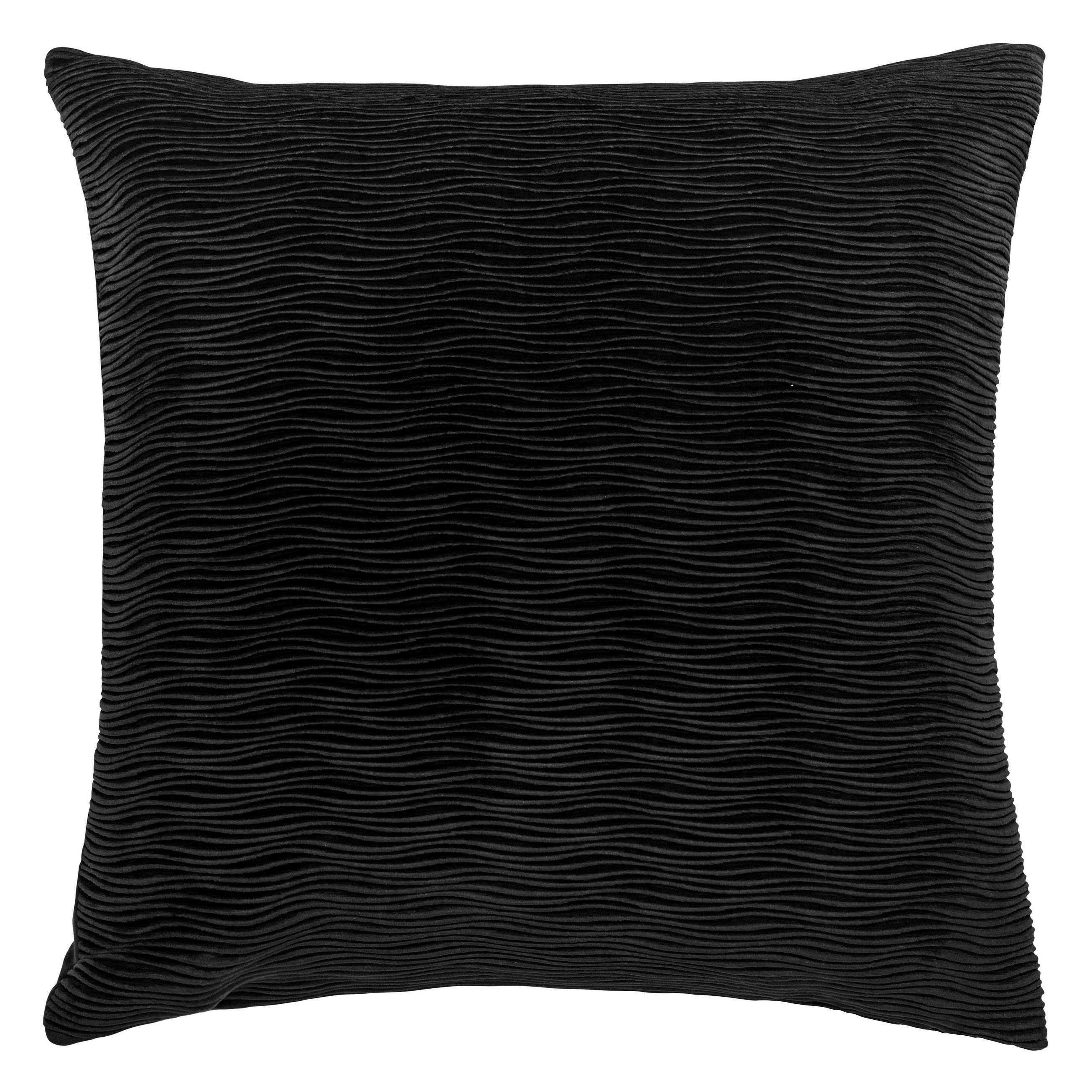 KISSENHÜLLE Wave 50/50 cm  - Schwarz, Basics, Textil (50/50cm) - Novel