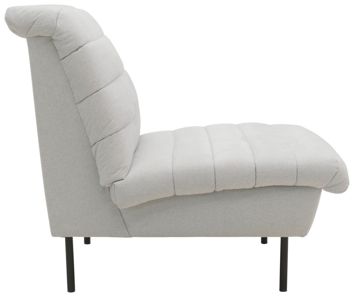 SESSEL in Flachgewebe Silberfarben  - Silberfarben/Schwarz, Design, Textil/Metall (92/92/103cm) - LOOKS by W.Joop