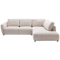 KOTNA SEDEŽNA GARNITURA, šenilja naravne barve  - črna/naravne barve, Konvencionalno, umetna masa/tekstil (307/224cm) - Pure Home Comfort