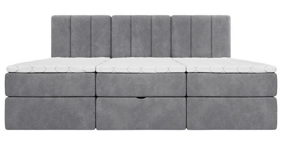 FAMILIENBETT - Schwarz/Grau, Design, Holzwerkstoff/Kunststoff (240/200cm) - Esposa