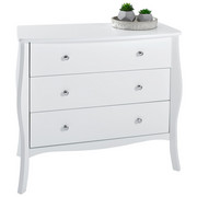 KOMODA - bílá/barvy hliníku, Lifestyle, kov/kompozitní dřevo (80/72/40cm) - Carryhome