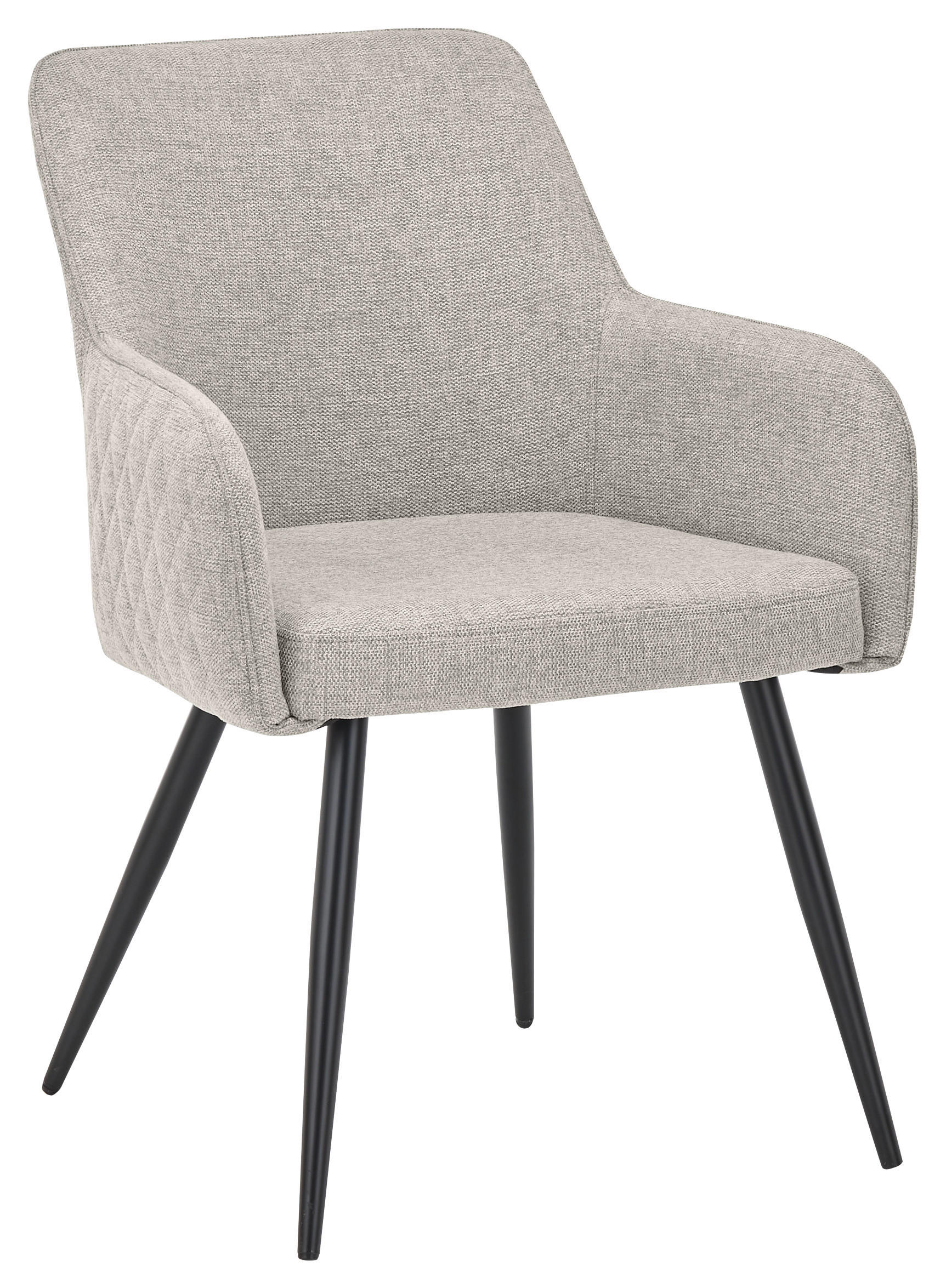 ARMLEHNSTUHL  in Eisen  - Beige/Schwarz, Design, Kunststoff/Metall (61/85/64cm) - SetOne by Musterring