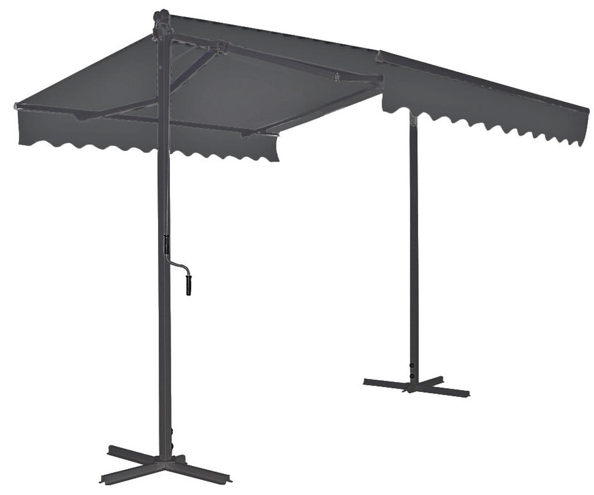 MARKISE - Dunkelgrau/Anthrazit, Basics, Kunststoff/Metall (300/260/300cm) - Gardenson