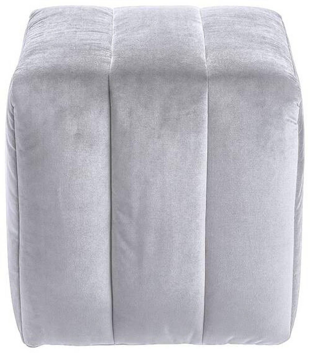 HOCKER in Textil Hellgrau  - Hellgrau, Design, Textil (43/50/43cm) - Novel