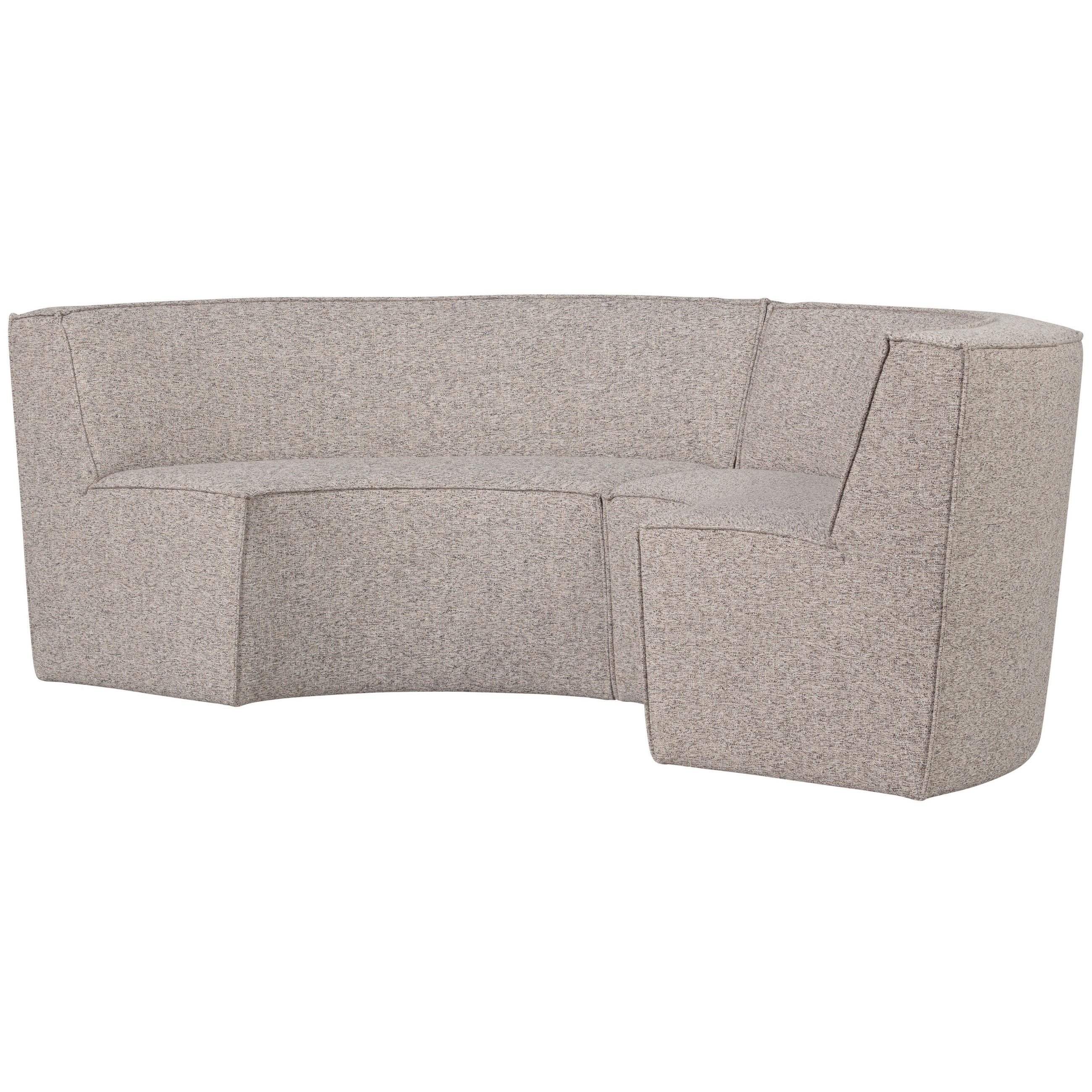 ECKBANK Webstoff Sandfarben Kunststoff   - Sandfarben/Schwarz, Design, Kunststoff/Textil (262/85/131cm) - Livetastic