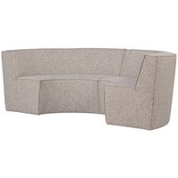 ECKBANK  in Sandfarben  - Sandfarben/Schwarz, Design, Kunststoff/Textil (262/85/131cm) - Livetastic
