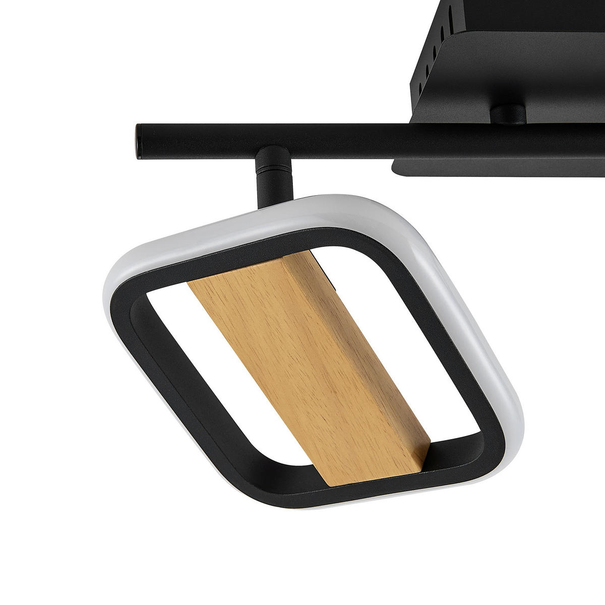 LED-STRAHLER Miriam 32/13,5/12 cm   - Eschefarben/Schwarz, Design, Holz/Kunststoff (32/13,5/12cm) - Novel