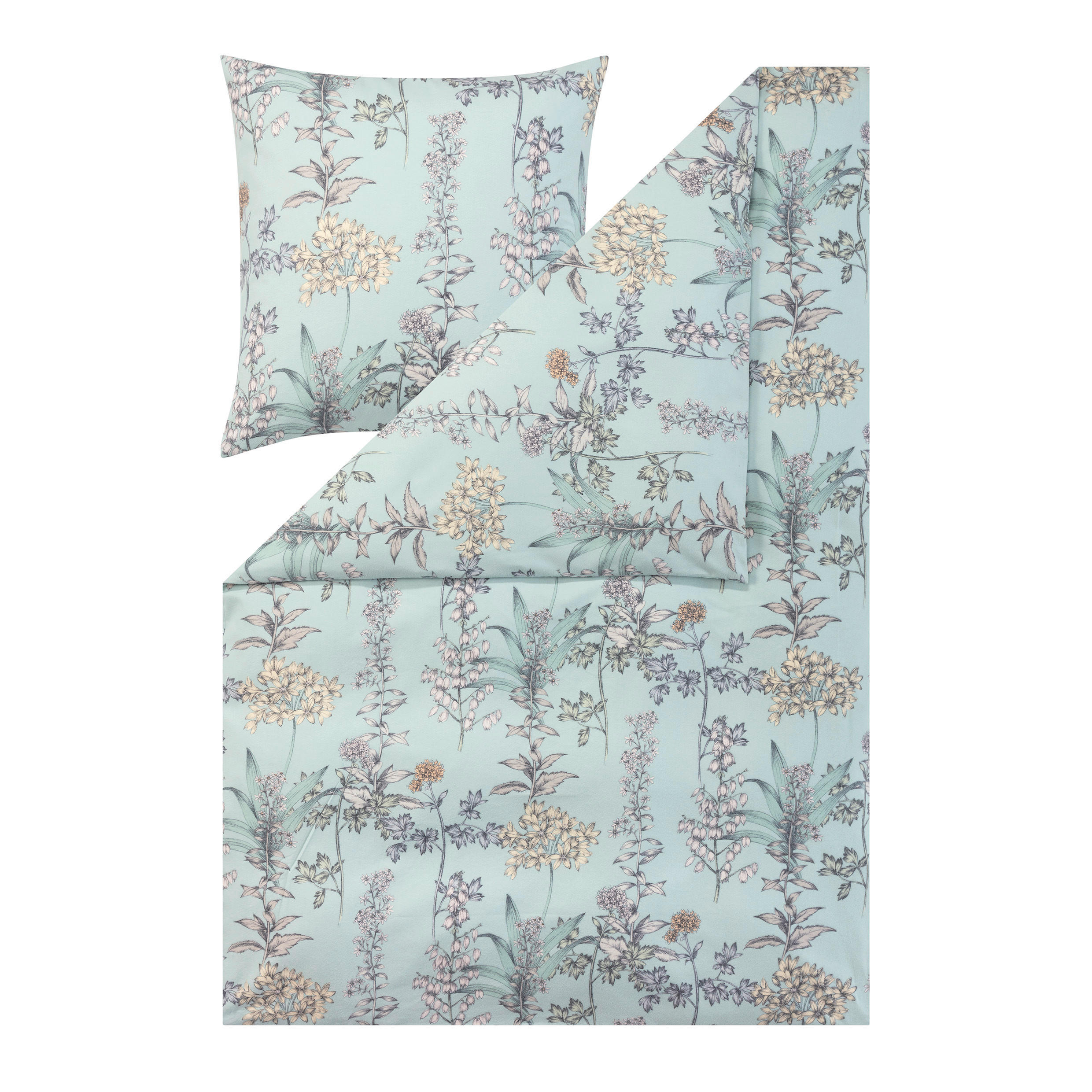 BETTWÄSCHE Atelier Flanell 155/220 cm  - Minttürkis, Design, Textil (155/220cm) - Estella
