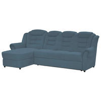 ECKSOFA Blau Chenille  - Blau/Schwarz, KONVENTIONELL, Kunststoff/Textil (165/262cm) - Livetastic