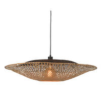 HÄNGELEUCHTE Kalimantan 87/21 cm   - Hellbraun/Schwarz, Natur, Naturmaterialien (87/21cm) - Good & Mojo