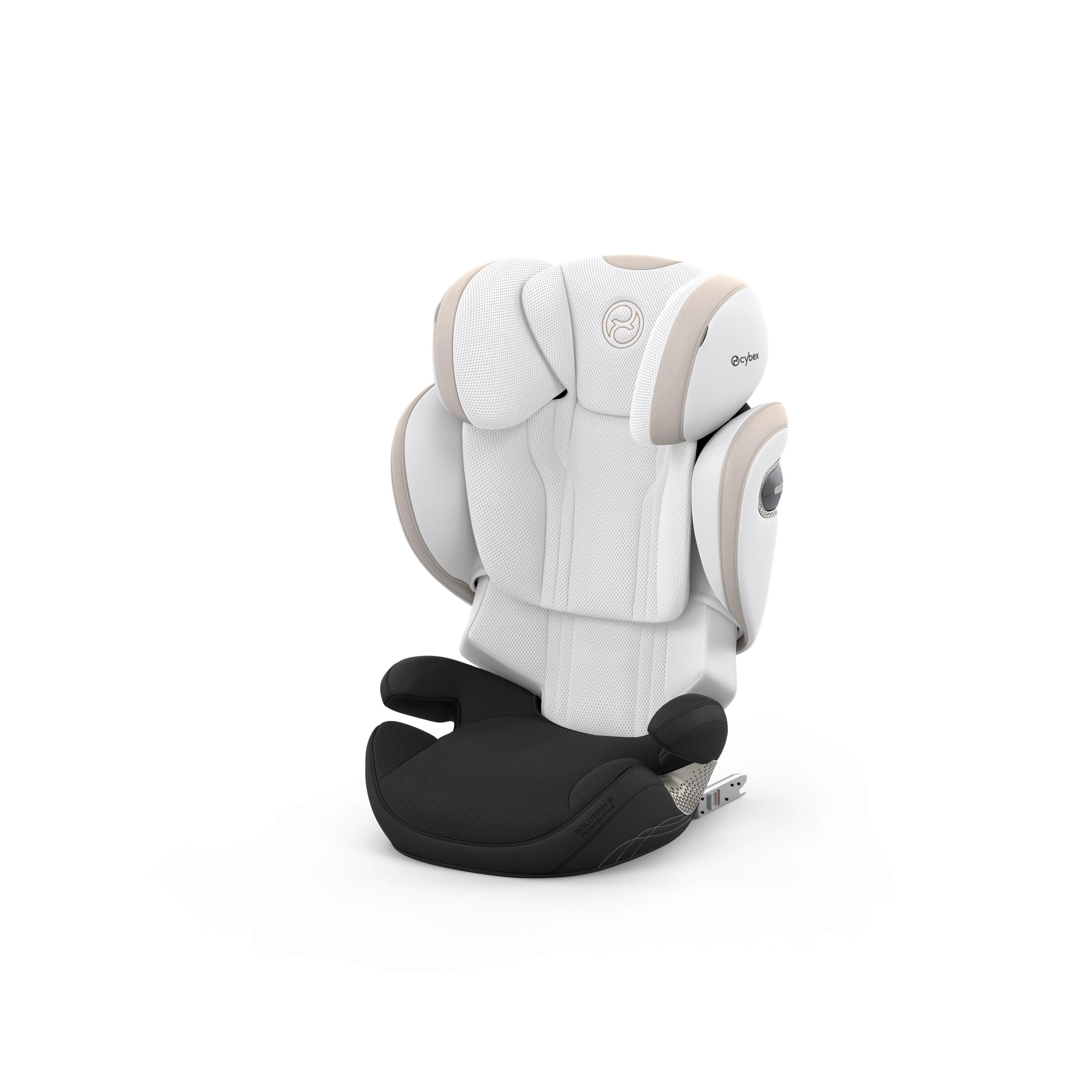 KINDERAUTOSITZ Solution S Style Off White  - Weiß, Basics, Kunststoff/Textil (42/49,5/61cm) - cybex PLATINUM
