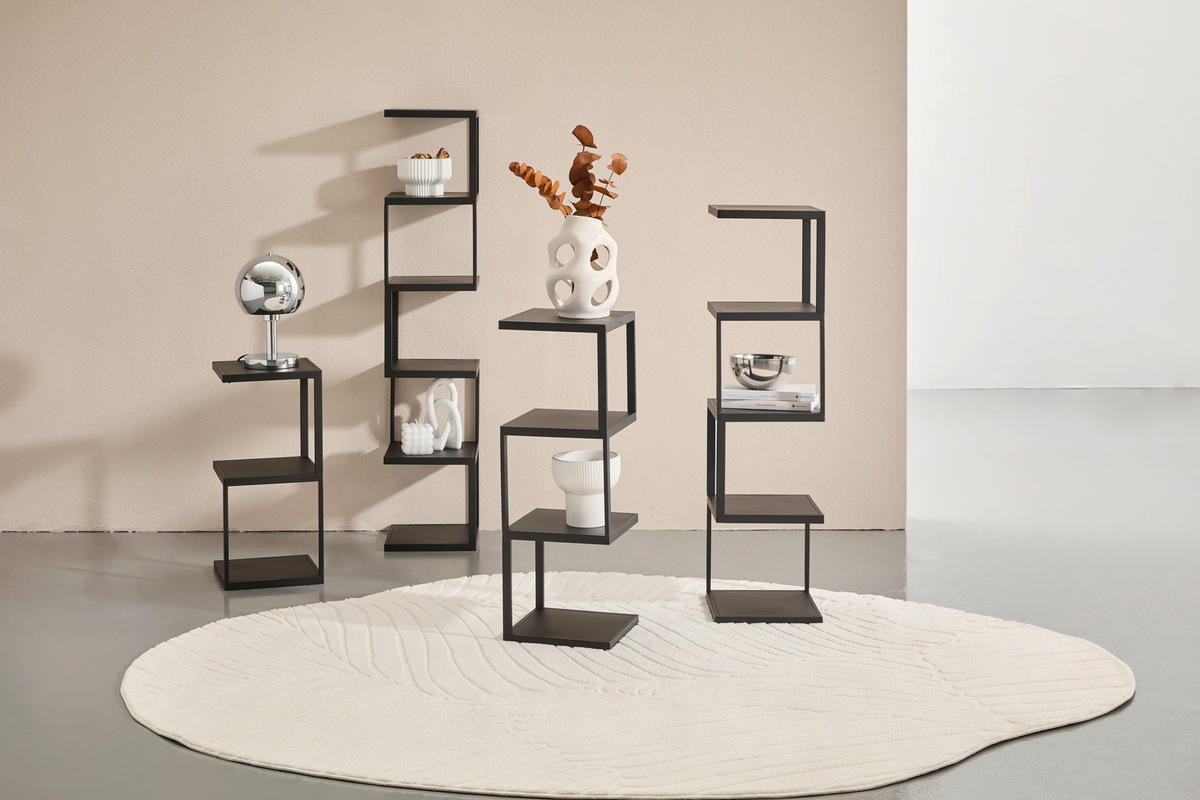 REGÁL, čierna, železo, 25/119/25 cm - čierna, Basics, kov (25/119/25cm) - Carryhome