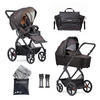 KINDERWAGENSET FX4 Classic  - Cognac/Schwarz, Basics, Textil/Metall (57/129/100cm) - Gesslein