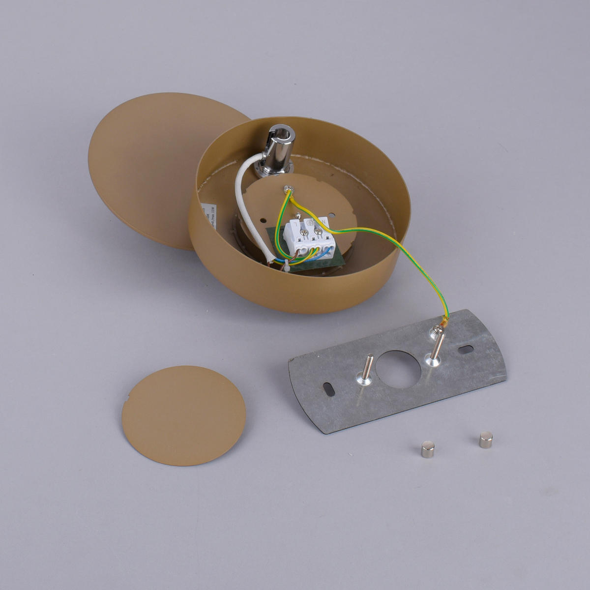 LED-DECKENLEUCHTE Oculis 26/21/20 cm   - Bronzefarben, MODERN, Glas/Kunststoff (26/21/20cm) - Neuhaus PURE