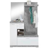 GARDEROBE  in 120/196/35 cm  - Weiß/Grau, MODERN, Holzwerkstoff (120/196/35cm) - MID.YOU