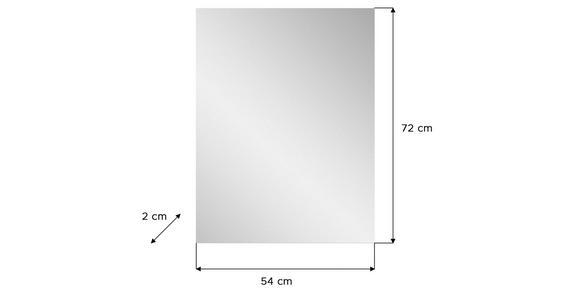 SPIEGEL 55/72/2 cm    - Weiß, Design, Glas/Holzwerkstoff (55/72/2cm) - Xora