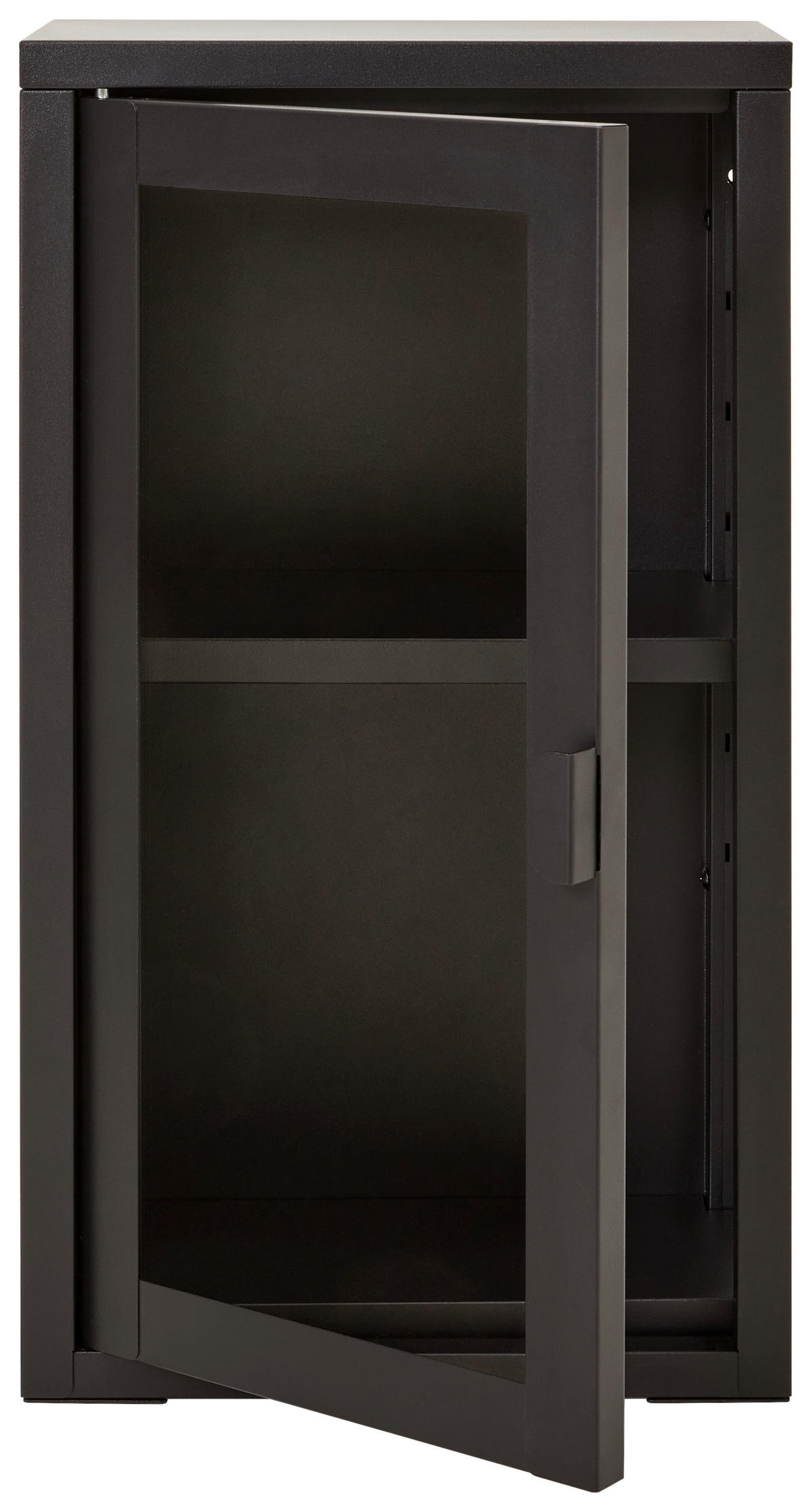 HÄNGEVITRINE in Schwarz  - Schwarz, Design, Glas/Metall (32/57/18cm) - Xora