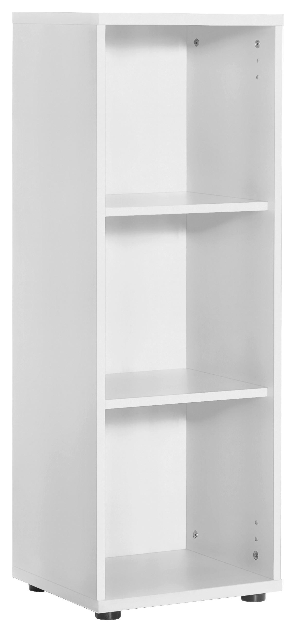 AKTENREGAL Weiß - Schwarz/Weiß, Basics, Holzwerkstoff/Kunststoff (39,3/110,9/34,5cm) - MID.YOU