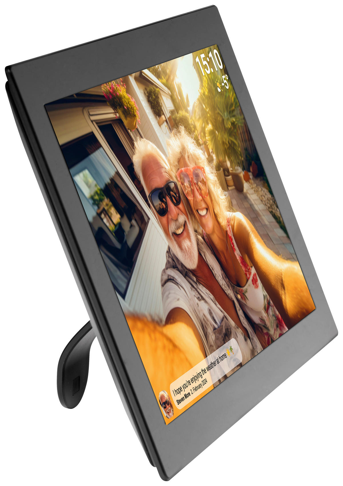 DIGITALER BILDERRAHMEN - Schwarz, Design, Kunststoff (25,6/17,5/1,7cm) - DENVER