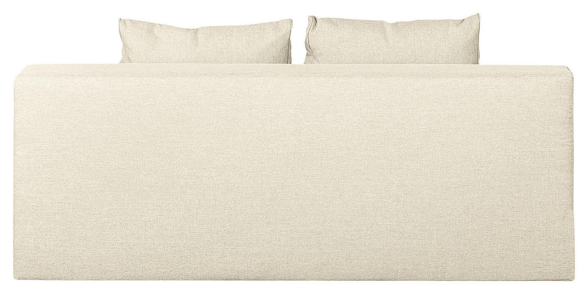 SCHLAFSOFA in Webstoff Creme  - Dunkelbraun/Creme, Design, Holz/Textil (202/85/110cm) - MID.YOU