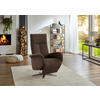 RELAXSESSEL Flachgewebe    - Chromfarben/Dunkelbraun, KONVENTIONELL, Textil/Metall (75/112/82cm) - Sit & More