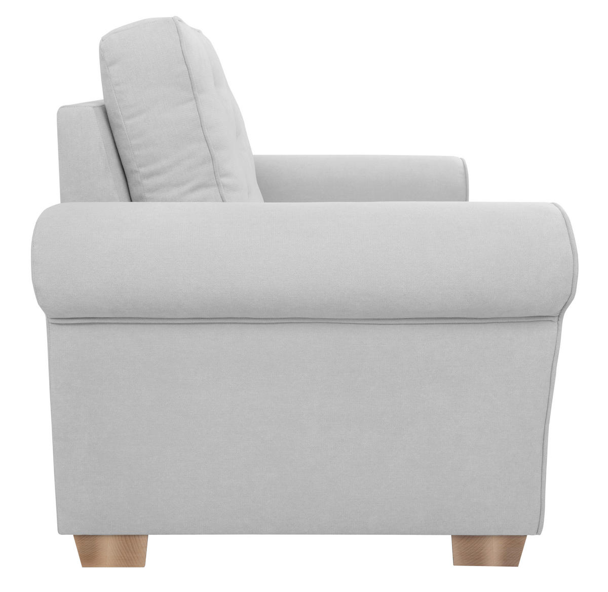 SESSEL in Hellgrau  - Buchefarben/Hellgrau, Design, Holz/Textil (93/89/82cm) - MID.YOU