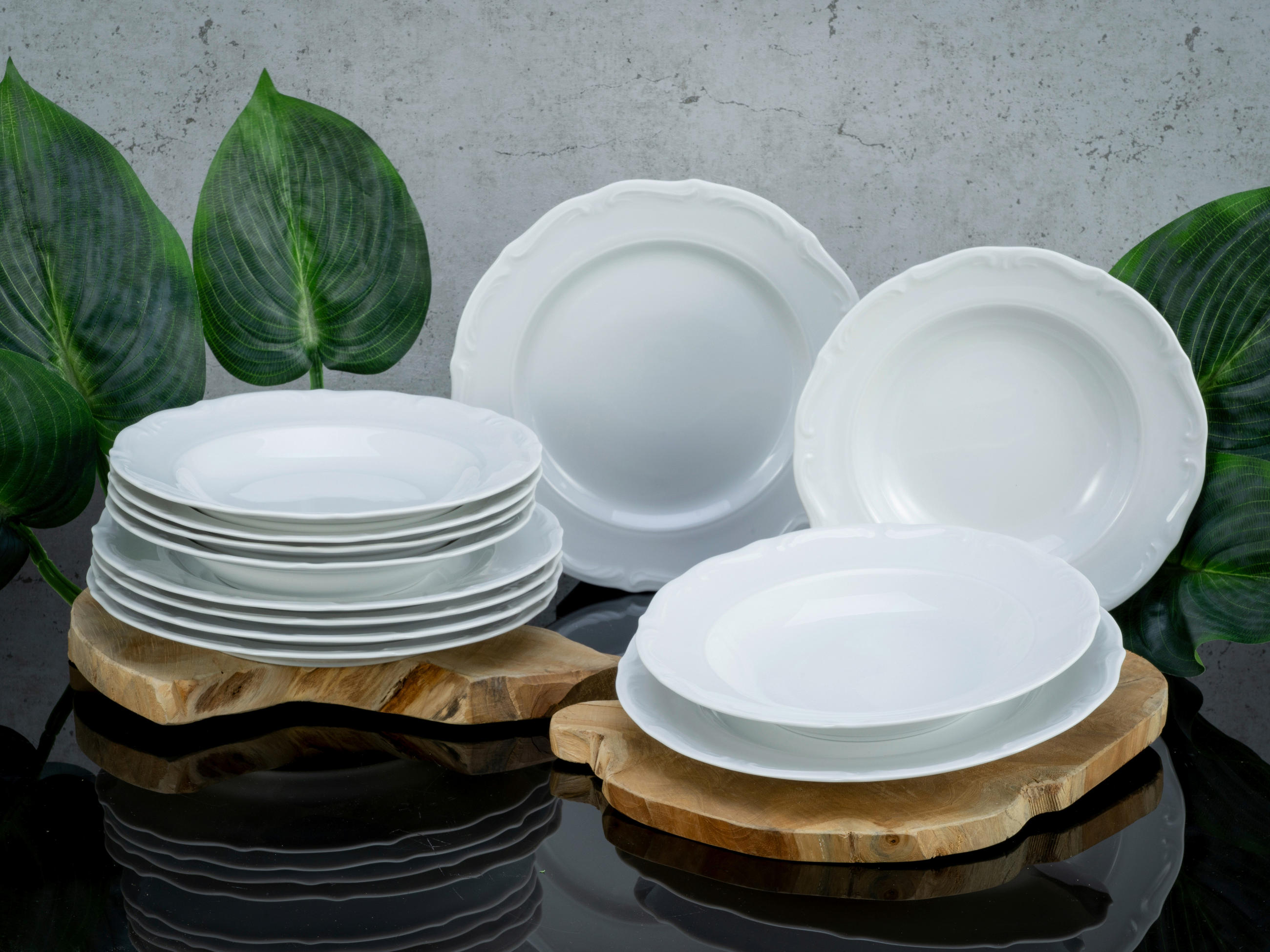 TAFELSERVICE Weiß 12-teilig MARIA THERESIA  - Weiß, Keramik - Creatable
