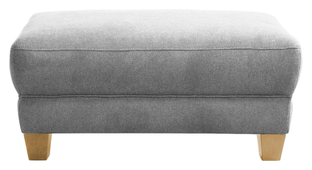 HOCKER in Textil Silberfarben  - Silberfarben/Naturfarben, KONVENTIONELL, Holz/Textil (101/45/66cm) - Sit & More