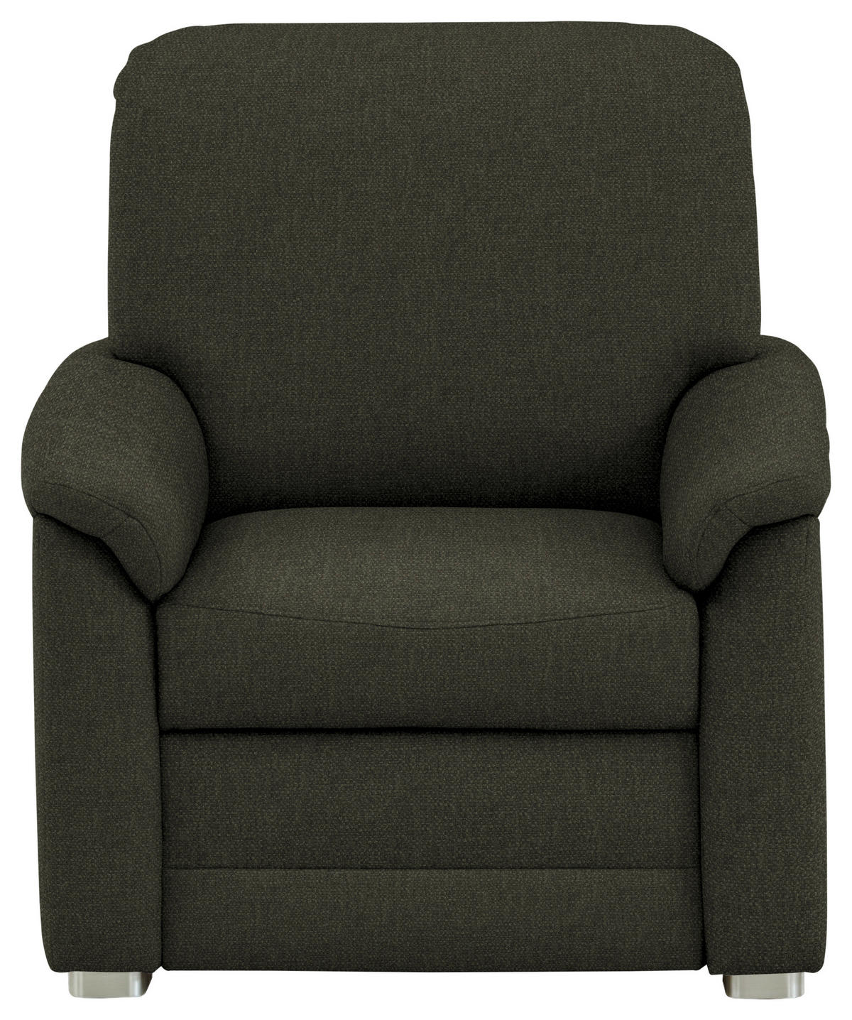 SESSEL Chenille Dunkelgrün  - Dunkelgrün/Alufarben, Konventionell, Textil/Metall (88/96/89cm) - Beldomo Comfort