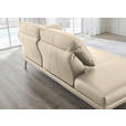 RÉCAMIERE in Echtleder Creme  - Chromfarben/Creme, Design, Leder/Metall (209/85-109/95-16cm) - Dieter Knoll