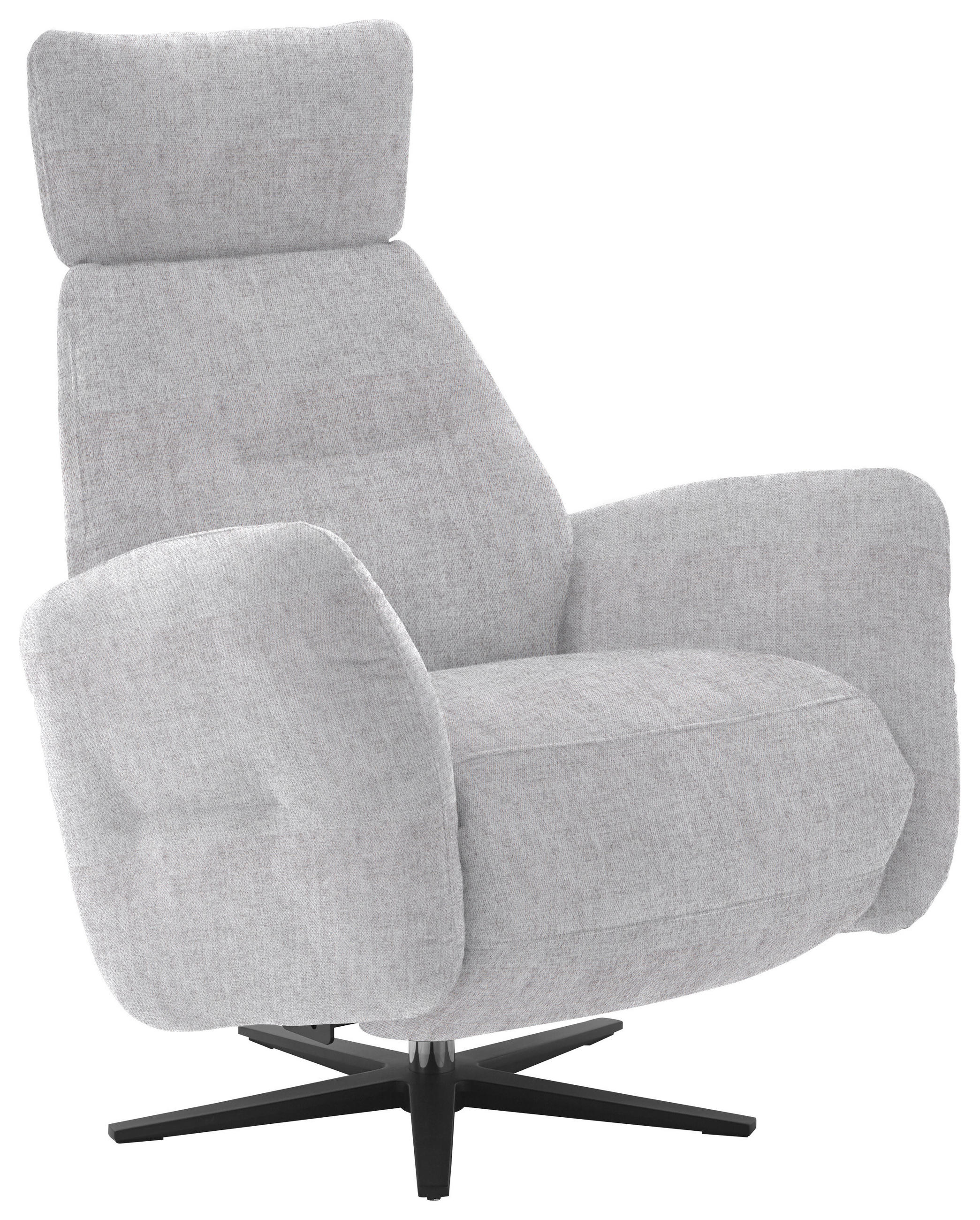 RELAXSESSEL in Textil Hellgrau  - Hellgrau/Schwarz, Design, Textil/Metall (78/113/90cm) - Dieter Knoll