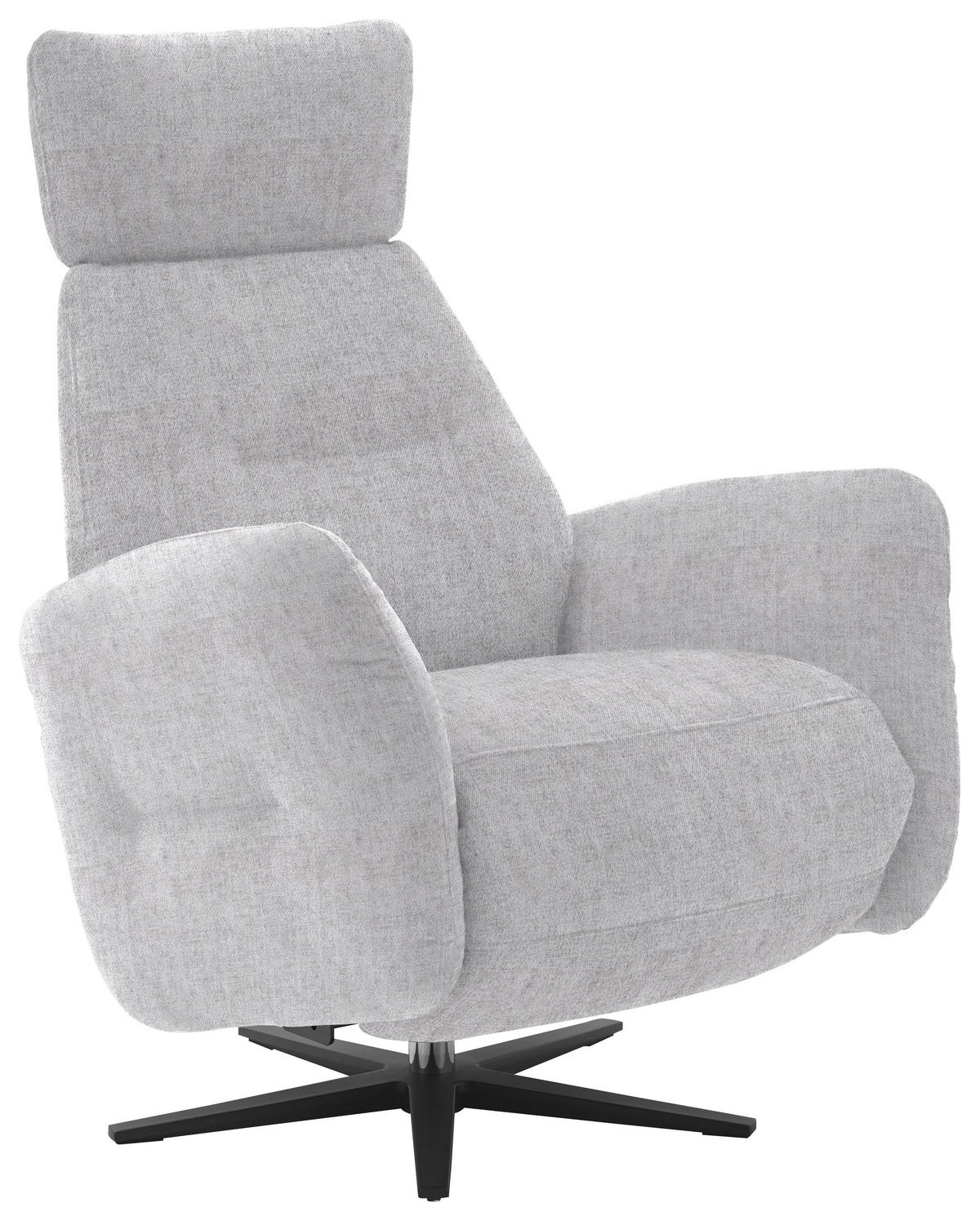 RELAXSESSEL in Textil Hellgrau  - Hellgrau/Schwarz, Design, Textil/Metall (78/113/90cm) - Dieter Knoll