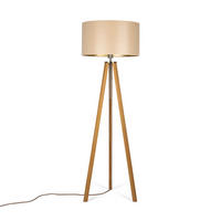 STEHLEUCHTE Skandinavisch  50/150/50 cm   - Eichefarben/Beige, MODERN, Naturmaterialien/Holz (50/150/50cm)