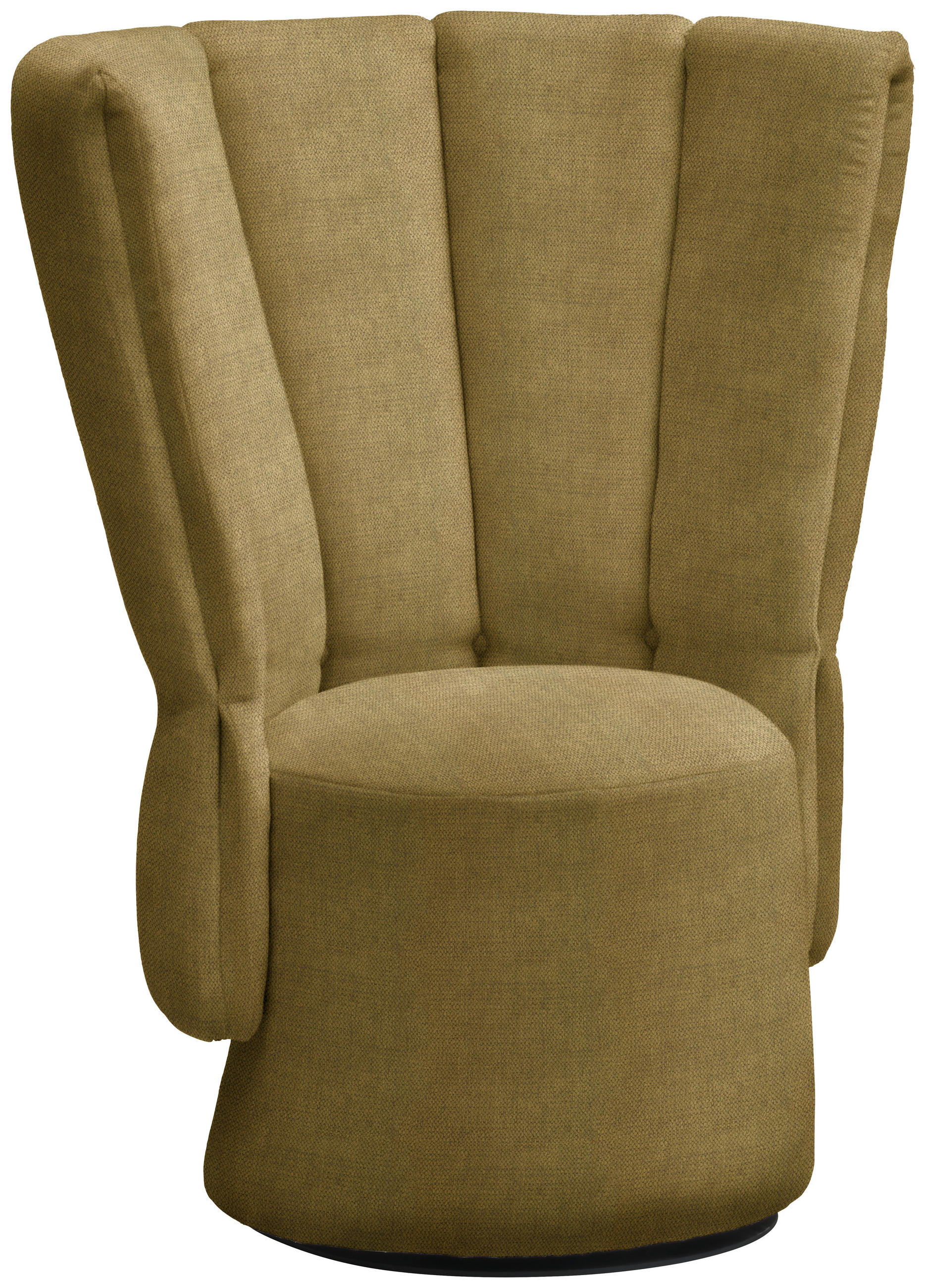COCKTAILSESSEL in Velours Dunkelgelb  - Dunkelgelb/Schwarz, Design, Holz/Textil (92/113/70cm) - Emilio Belluti