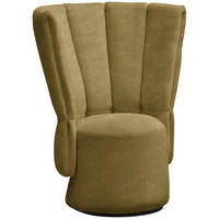 COCKTAILSESSEL in Velours Dunkelgelb  - Dunkelgelb/Schwarz, Design, Holz/Textil (92/113/70cm) - Emilio Belluti