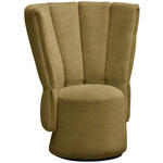 COCKTAILSESSEL - Dunkelgelb/Schwarz, Design, Holz/Textil (92/113/70cm) - Emilio Belluti