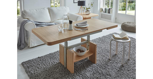 COUCHTISCH furniert, teilmassiv 110-150/70/56-75 cm rechteckig Eichefarben  - Eichefarben, KONVENTIONELL, Holzwerkstoff (110-150/70/56-75cm) - Venda